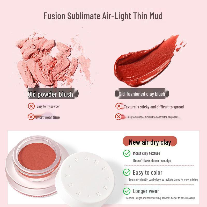 Новый кремовый румянец Foreverkey: Оригинальный нюдовый многофункциональный хайлайтер для стойкого естественного сияния.