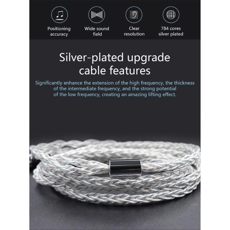 Качественный C-Pin 0,75 мм Кабель для наушников для ZS10PRO ZSN EDX ZEXPRO ZASZAX ASFAST ASXAS12 Наушников Долговечный Шнур