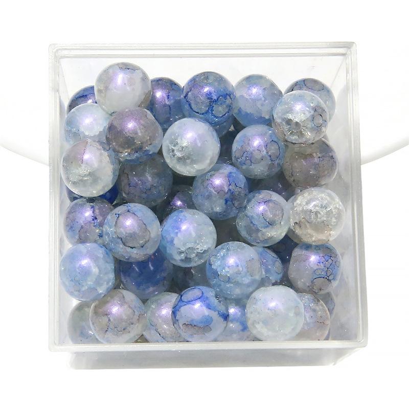 10 мм стеклянные бусины-попки Halo Inside Broken Round Бусины из глазури Ретро-бисер ручной работы Diy Ice Crack Jewelry Бусины-попки для изготовления ювелирных изделий