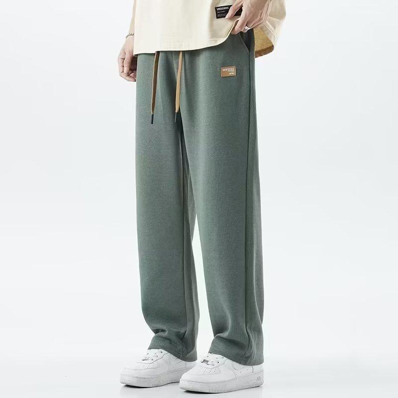 Прямые повседневные брюки мужские осенние новые свободные прямые драпирующиеся модные трендовые спортивные брюки