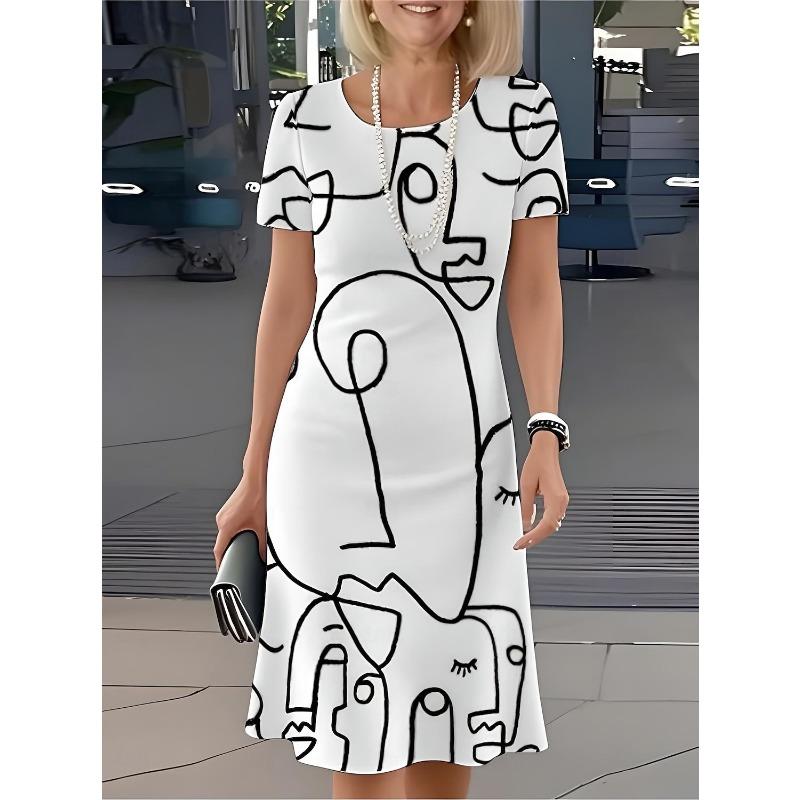 Пасхальное женское мини-платье Платье А-силуэта Повседневное платье Платье-футболка Платье-майка Летнее платье Стильное повседневное Отпуск Повседневное