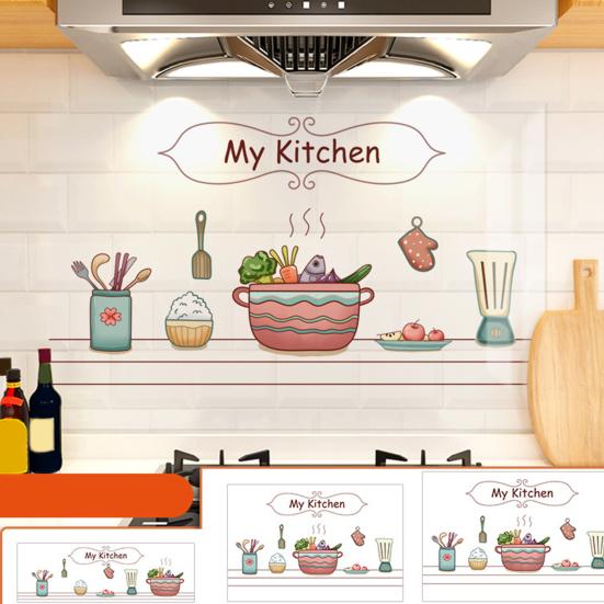 Кухонные обои самоклеящиеся маслостойкие наклейки на стену водонепроницаемый фартук защита стены