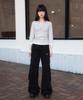ROSEFRANTZ Shirring Button Layered Long Sleeve [White Melange]