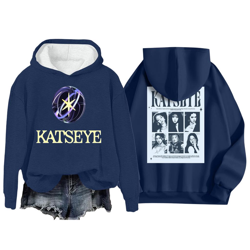 Women's Fashion Casual Long Sleeve Loose Printed Pullover Sports Long Sleeve Hooded Sweatshirt