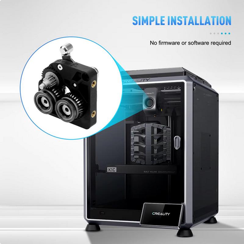 Экструдер CR K1C K1 Шестерня Цельнометаллическая Шестерня привода нити для экструдера Creality K1 Max Никелированное DLC покрытие Высокая твердость износостойкость