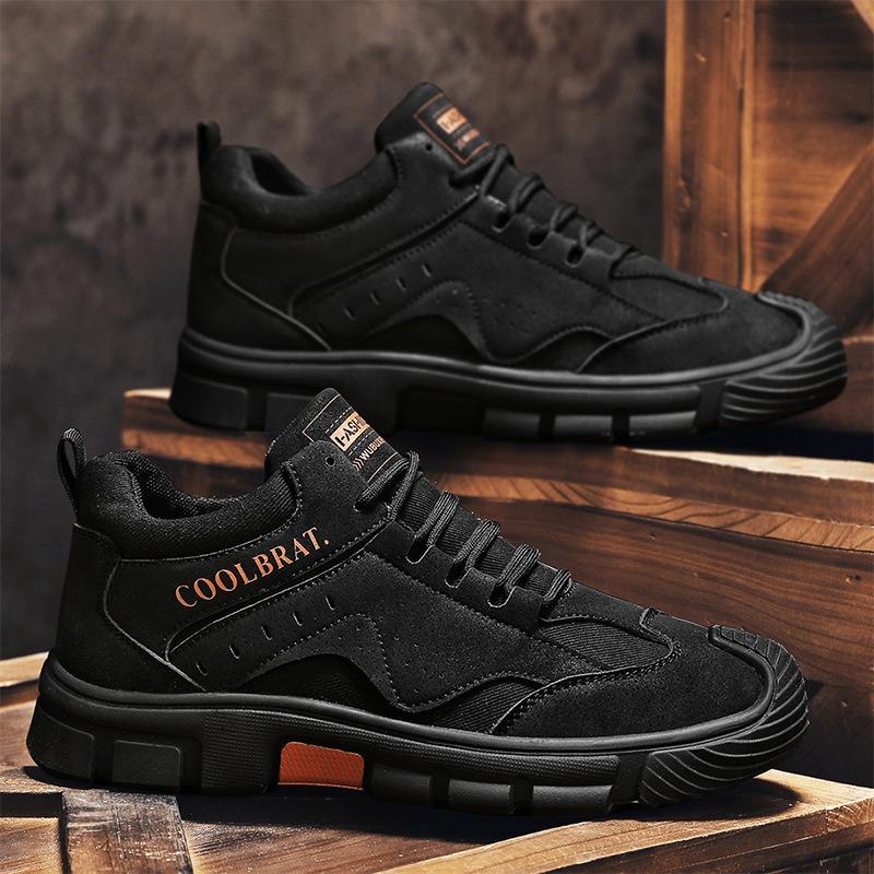 Модная мужская обувь 2024 осень рабочая обувь противоскользящая легкая устойчивая к запаху износостойкая удобная на шнуровке рабочая обувь для улицы