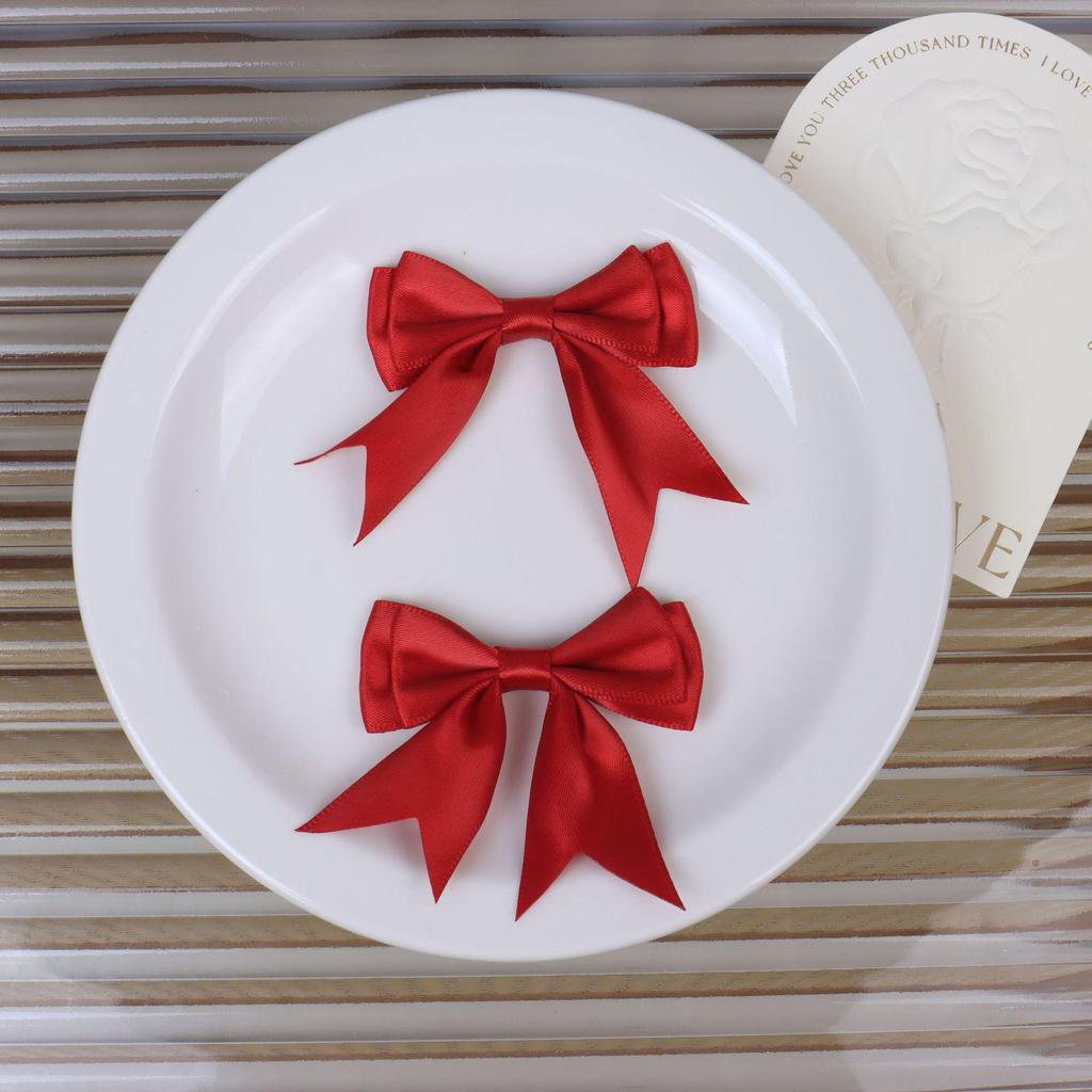 Double-Layer 8-Minute Polyester Swallowtail Ribbon Waist Bow and Headdress Accessory