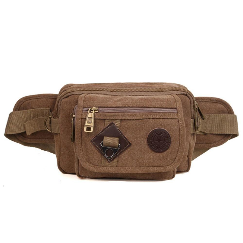 Multifunctional Outdoor Waist Bag Canvas Travel Chest Bag Phone Pocket Climbing Fanny Bag Camping