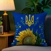 Украинский флаг Эстетичная наволочка Плюшевая ткань Мягкий Двусторонняя печать Чехол для диванной подушки Наволочки для декоративных подушек