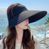 Большие поля солнцезащитная шляпа женская уличное солнцезащитное укрытие для путешествий отпуск на море защита от ультрафиолета пустая шляпа-цилиндр