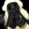 Slim Women Winter Faux Fox Fur& Sheep Skin Coat Jacket Vest Parka Overcoat