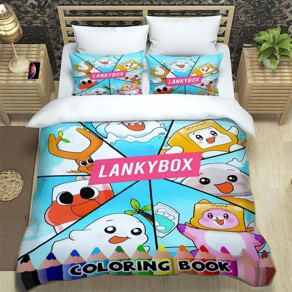 Lankybox Foxy Boxy Cute Bedding Collections Exquisite Bed Supplies Set Duvet Cover Bed Comforter Set Bedding Set Luxury Birthday Gift