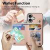 Premium Horizontal Flip Phone Case with RFID Blocking for iPhone 16 Pro Max 16e 15 14 Plus 13 Pro 12 11 XS 360° Rotatable Ring Kickstand Wallet Case