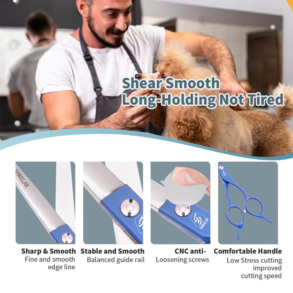 SANGELAR 6,5-дюймовые ножницы для стрижки домашних животных, ножницы для собак, инструменты для ухода за животными, кошками, ножницы для ухода за домашними животными, инструменты для ухода за шерстью домашних животных