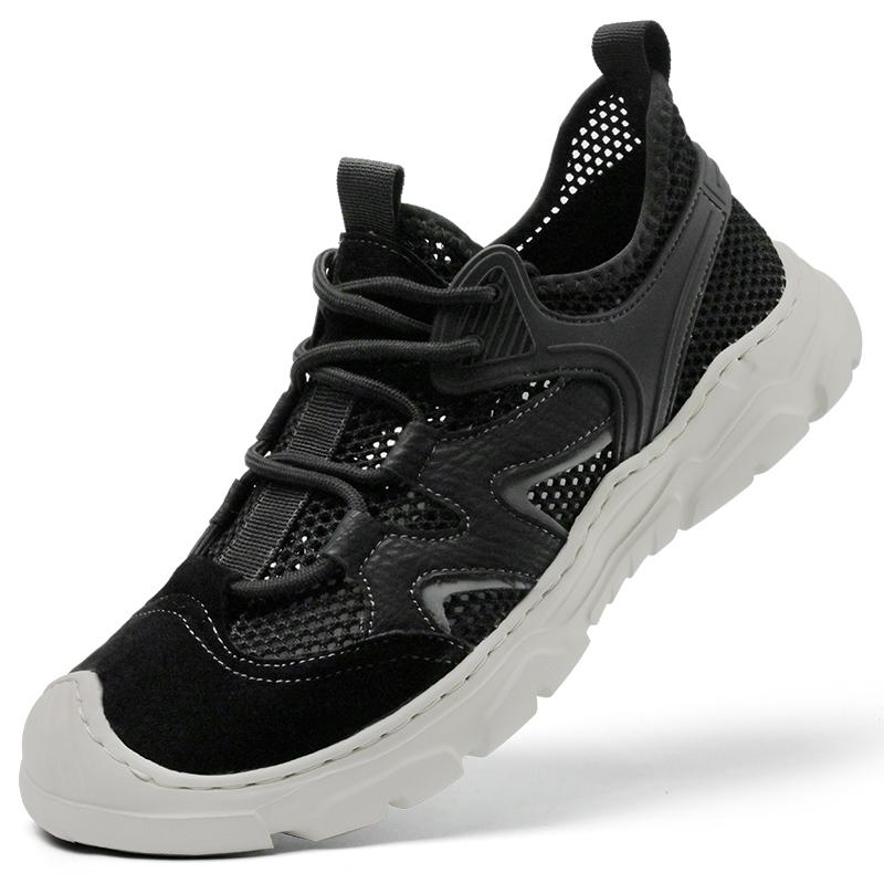 Модная уличная обувь для путешествий, бега, повседневная, летняя, мужская, сетчатая, спортивная, модная, для альпинизма, дышащая, легкая, противоскользящая