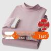 Cashmere Silk Half Turtleneck Thermal Underwear Set: German Fleece, Mid-Neck, Autumn Wear with Velvet, Thickened for Couples.