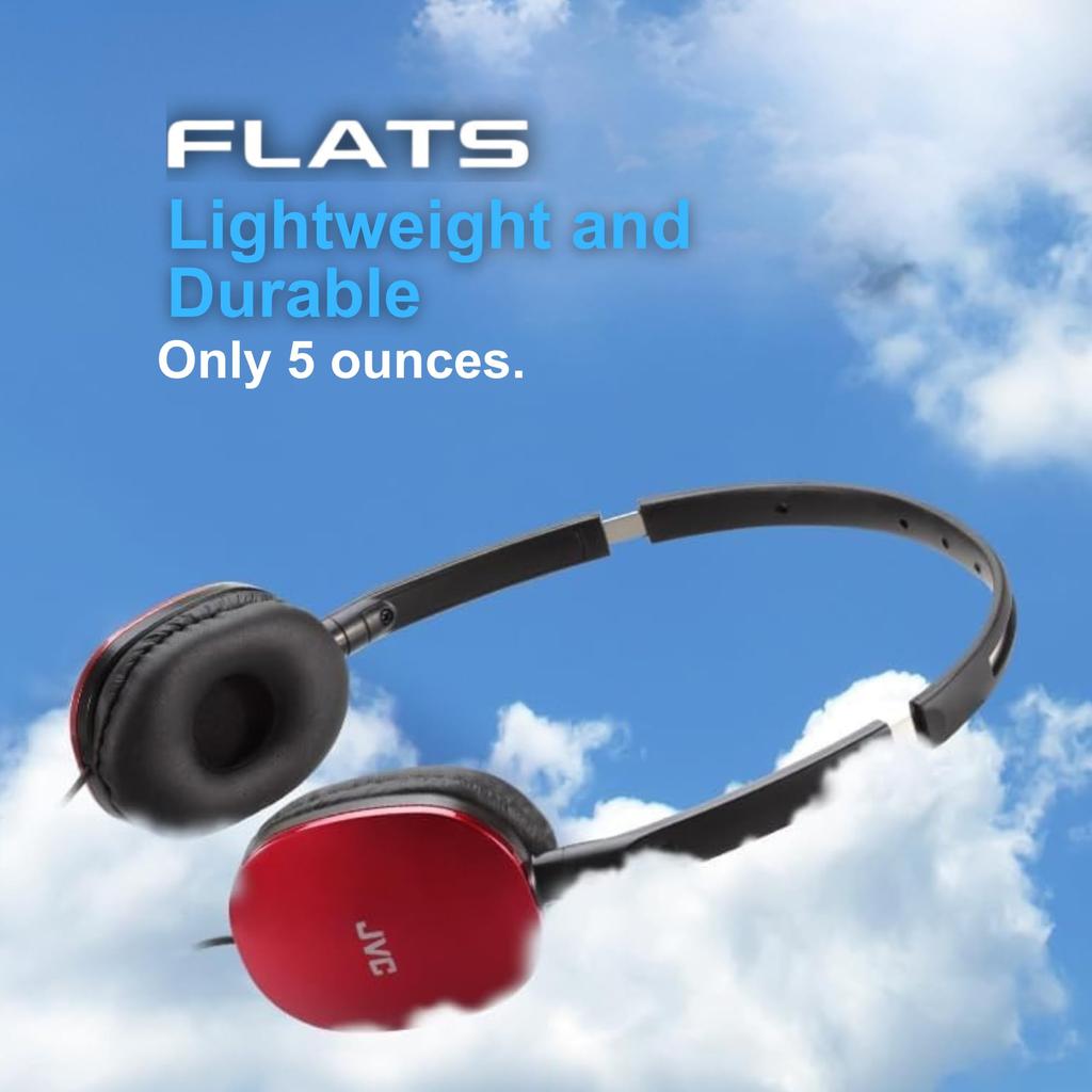 Складные плоские наушники Victor закрытого типа, красные HAS160R