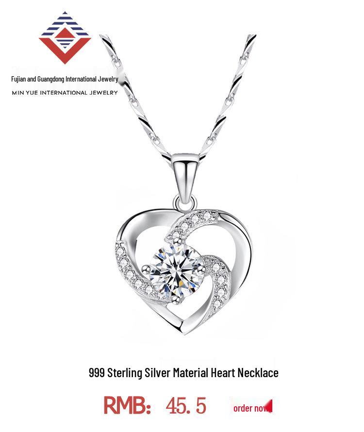 Sterling Silver Christmas Tree Pendant Necklace for Women - Trendy Gift for Girlfriend