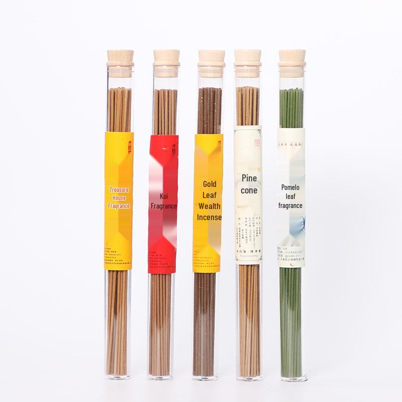 Благовонные палочки с ароматом листьев помело и сосновых шишек: Золотое Богатство Ароматерапия с Ароматом Сандала и Уда.