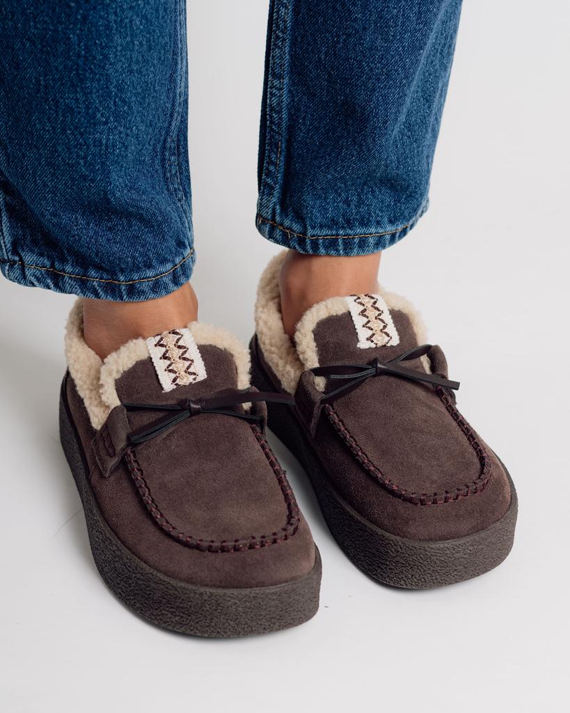 Туфли зимние Suny Liana 6580 36 черный замша мех