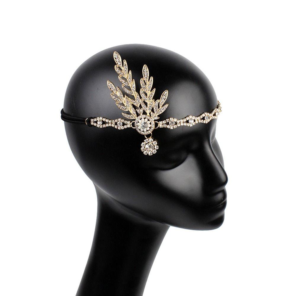 Party Diamond Headdress Vintage Pearl Headband Bridal Headpiece Dress Accessories Gatsby Flapper