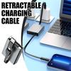 4-в-1 66 Вт PD Кабель для передачи данных для компьютера Выдвижной USB C Кабель Type C на Type C Кабель PD для передачи данных для Samsung Xiaomi
