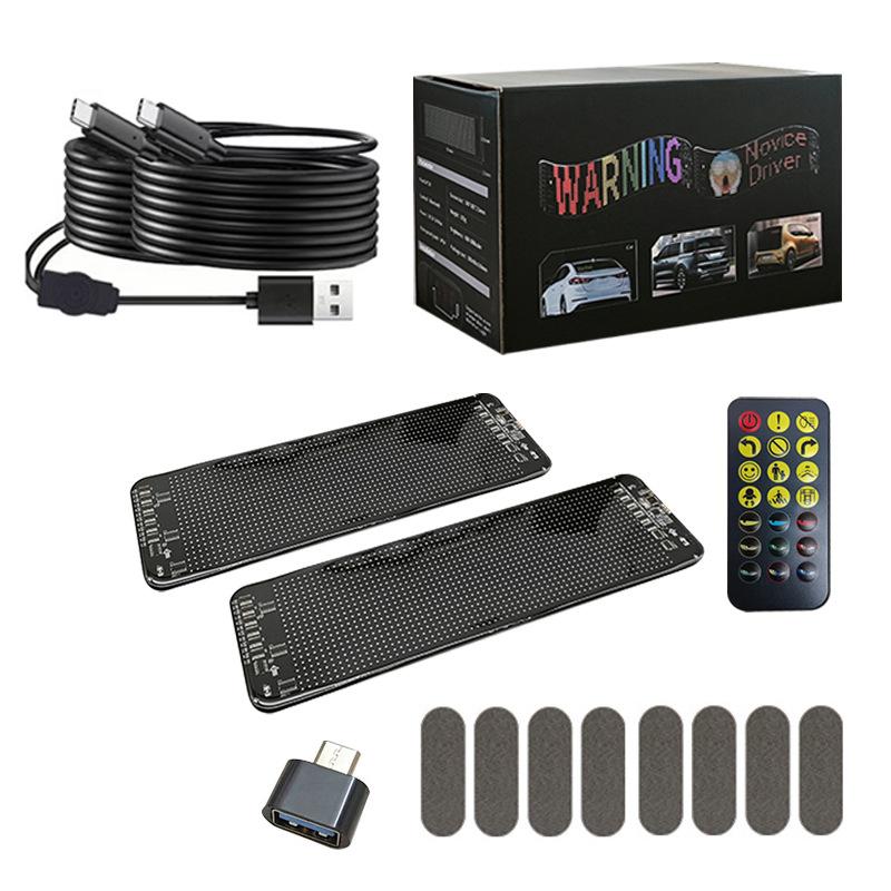 2 Pack Truck Window LED Screen Demon Eye Soft Screen Portable Car Sticker Flexible Screen APP Editable Car LED Flexible Screen