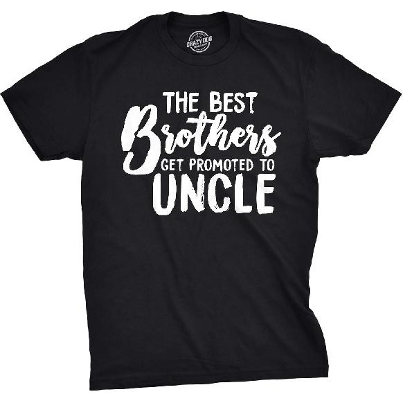 Best Brothers Get Promoted to Uncle Family Graphic Mens T Shirts