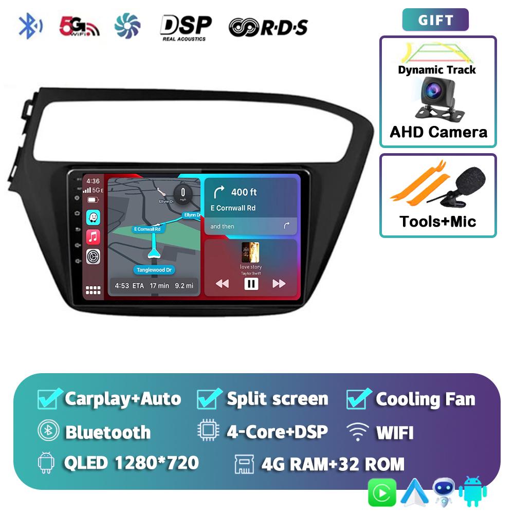 Android 14 Carplay Auto Car Radio For Hyundai I20 2018 2019 GPS Multimedia Player  Stereo Video Head Unit 360 Camera 4G+WiFi DSP
