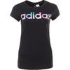 Adidas Обычная спортивная серия, стиль жизни, повседневная серия, буквенный узор, модная удобная мягкая футболка с коротким рукавом, женская футболка, черная CD1120