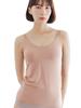Bra Top Camisole with Cups Innerwear Bra Cami Shapewear Pink [Bambi Water] [Patented] Women's (XS, Beige)