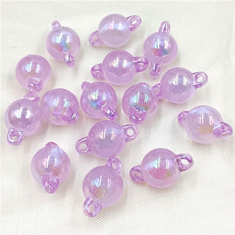 Браслет УФ-тонкое мигание, двойное ожерелье с ушным отверстием, аксессуары, 10 шт., креативные подвески ручной работы, разъем, круглые бусины, изготовление ювелирных изделий, материал «сделай сам»