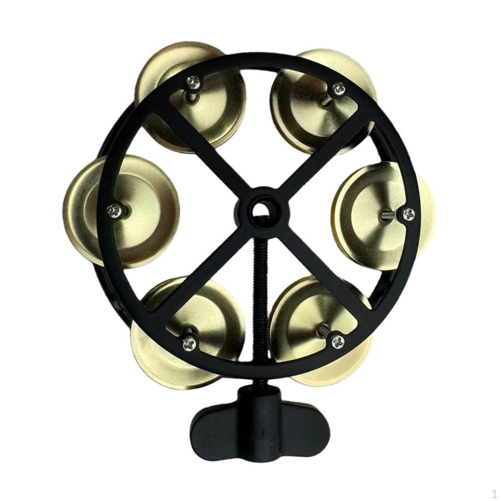 Hi Hat Tambourine Drum Cymbals Diameter 11.5cm Bell with Metal for Concert Ensemble Kids Adults