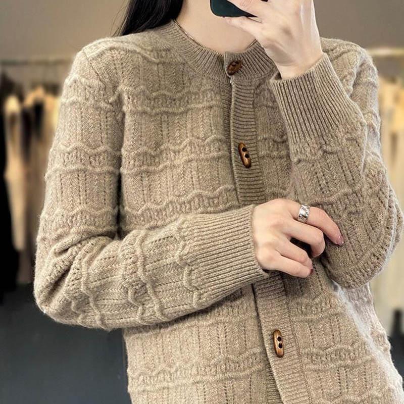 Sweaters Coat Cardigan for Women Autumn Winter Vintage Loose Long Sleeve Knit Cardigan Sweaters Jacket