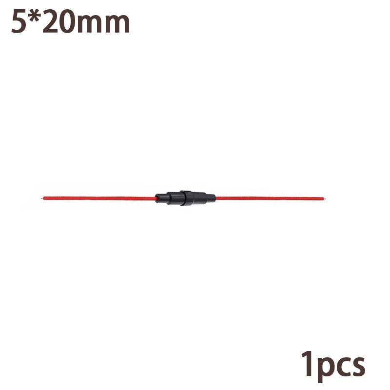 1/10 шт. 20AWG Медный держатель стеклянного предохранителя Винтовой тип 5x20 мм С проводом 20AWG Кабельный корпус предохранителя 250 В 5*20 мм 6*30 мм Коробки предохранителей Стеклянная трубка предохранителя