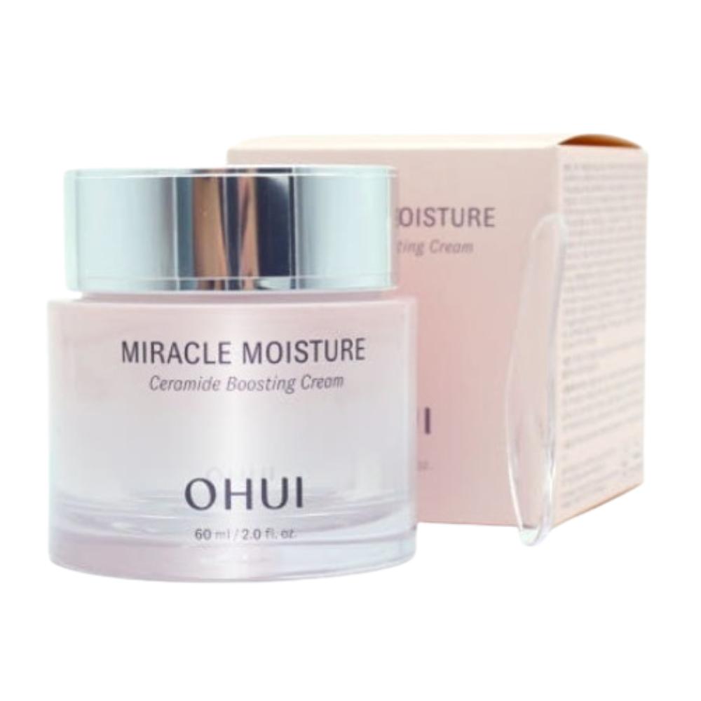 Ohui Miracle Moisture Ceramide Boosting Cream 60ml – Intense Moisturizing Cream with Ceramide & Pink Barrier Complex for Sensitive, Dry Skin