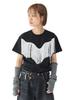 Beams Boy S/S TEE [Special Order] Wrangler X Maturely Fringe Short Sleeve T-Shirt Women's Black Free
