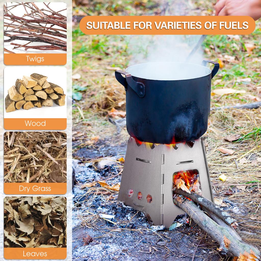 Складная походная печь, дровяная печь, портативная походная печь из нержавеющей стали, спиртовая печь