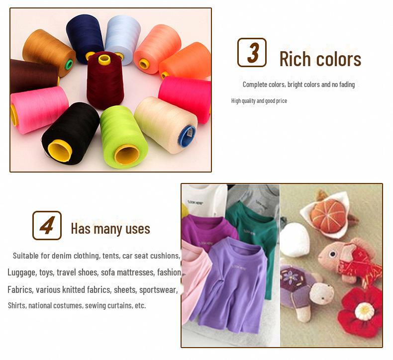 Yiwu High-Speed Polyester Pagoda Sewing Thread 402 for Clothing, Lock and Overlock Edge.