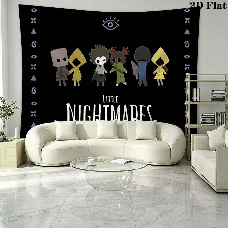 Little Nightmares Wall Tapestry Aesthetic Wall Hanging Printed Fabric Blanket Decorative Tapestries for Bedroom Living Room Home Decor