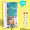 Детский набор акриловых акварельных маркеров - Водостойкие, Непрозрачные, Накладывающиеся цвета в подарочной коробке
