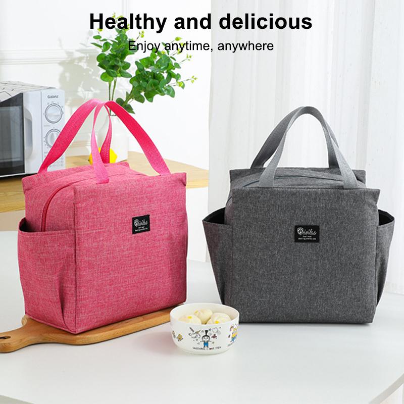 Большая вместительная сумка-холодильник Oxford Portable Zipper Thermal Lunch Bags Изолированная сумка-холодильник для кемпинга и пикника