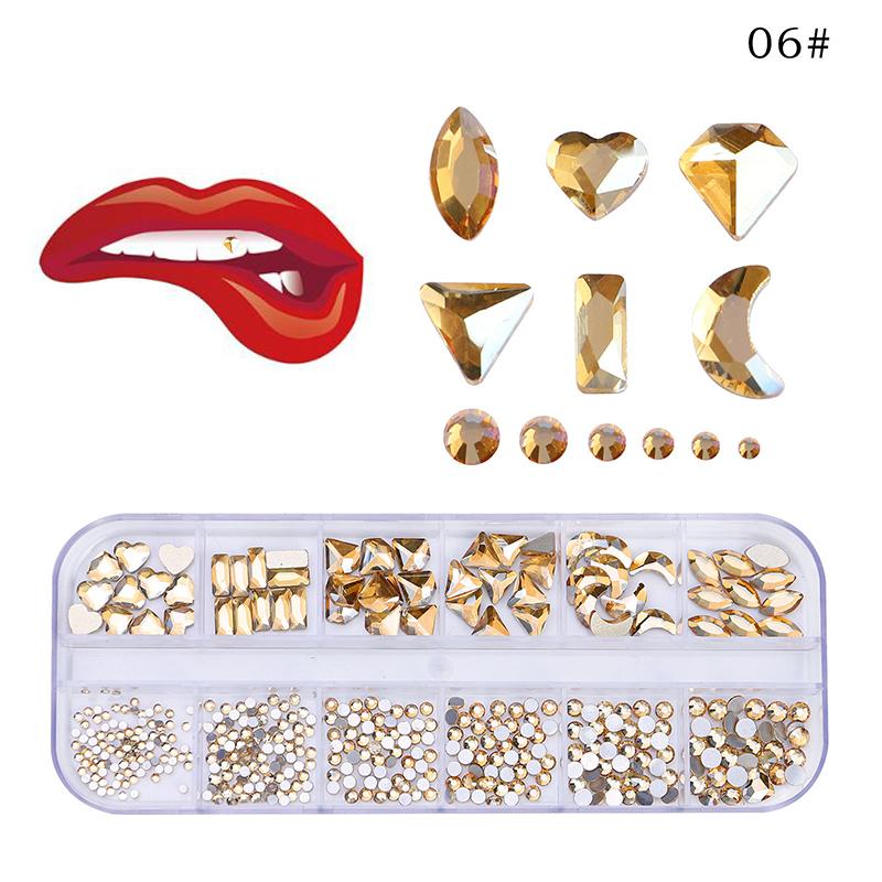 12-сетка зубные камни алмазный орнамент инструменты для поделок различные формы цветные зубы ювелирные изделия для зубных протезов акриловые стоматологические аксессуары