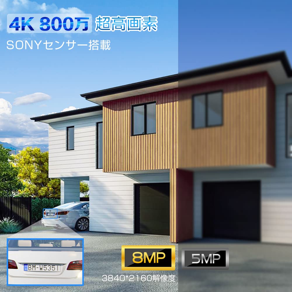 Безопасность Ctronics 8 миллионов автоматических человеческих флеш-накопителей Карта MicroSD Удаленный семейный доступ Режим AP Совместимость с предустановленным положением Кабель локальной сети [4K/5G Wi-Fi