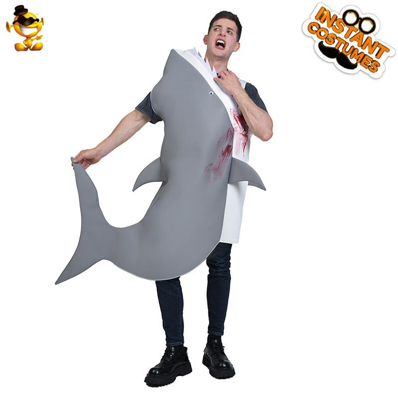 Halloween Adult Underwater World Shark Costume Funny Shark Play Stage Performance Costume