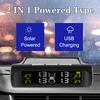 Tyre Temperature Monitor Universal Auto Security Alarm Systems Car Tire Pressure Monitoring System USB / Solar TPMS 0-6Bar