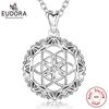 925 пробы серебро геометрическое семя жизни кулон ожерелье ирландский кельтский узел ожерелье ювелирные изделия для женщин CYD396