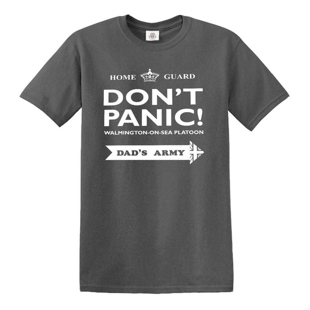 Dont panic dads army tshirt home guard tribute cosplay mens gift tshirt tee