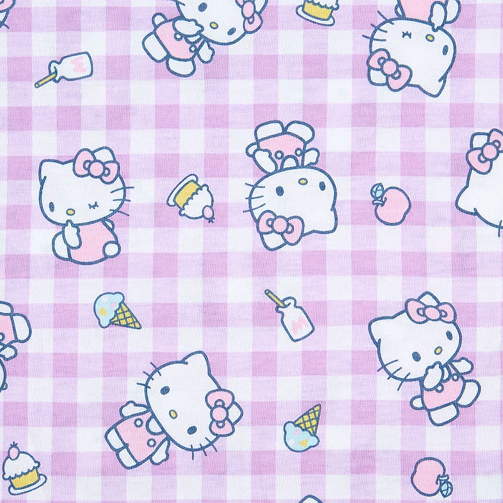 Sanrio Пижама с короткими рукавами Hello Kitty для детей (с лентой для кнопок Snap) 100см 707392