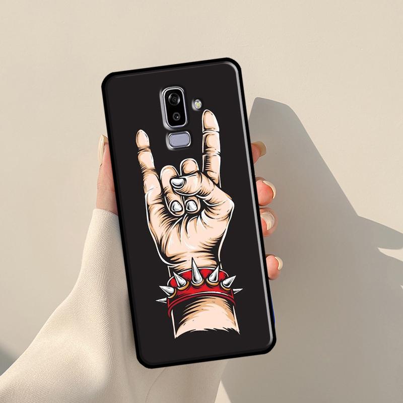 Rock and Roll Skull For Samsung J3 J5 J7 J510 J310 J330 J710 J730 J1 A3 A5 2016 2017 J4 J6 Plus J8 2018 Case